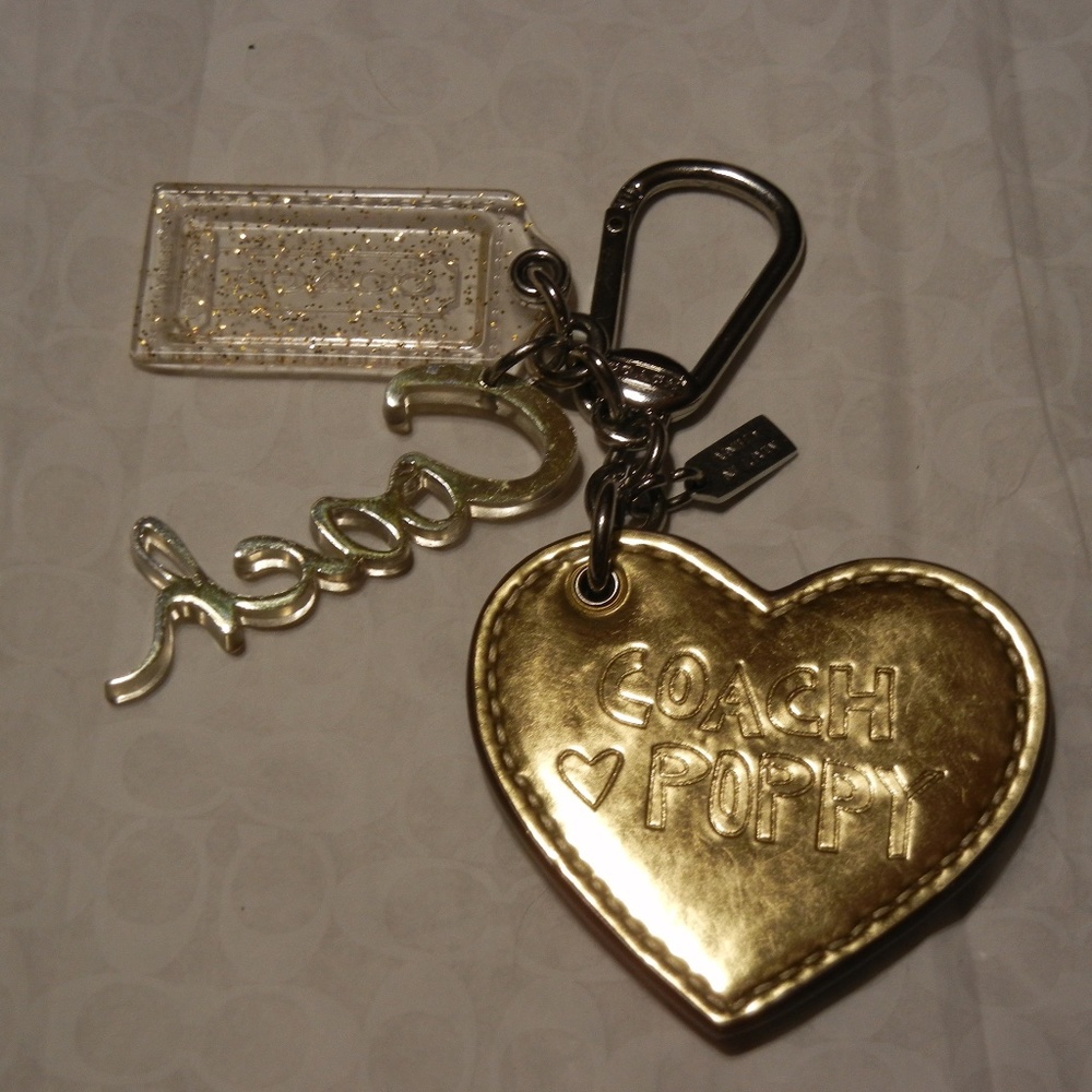 Vintage Coach Goldie Chan Fob Glitter Hangtag & Coach Script Nickel Hardware - Picture 5 of 5
